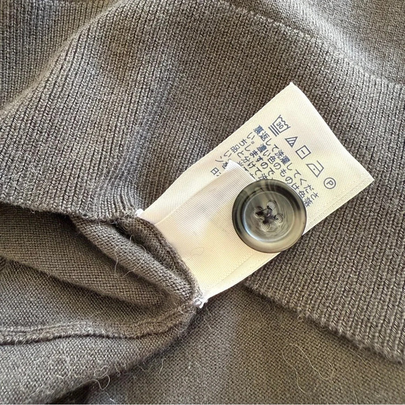 Lands End- V neck- Button Up- Cardigan- Dark- Charcoal-Gray-Women’s- S - Picture 6 of 9